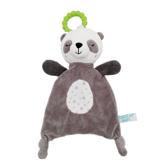 Douglas Baby “Lil’ Sshlumpie” Panda Bear Teether Lovey Security Blanket  Plush - Picture 1 of 3
